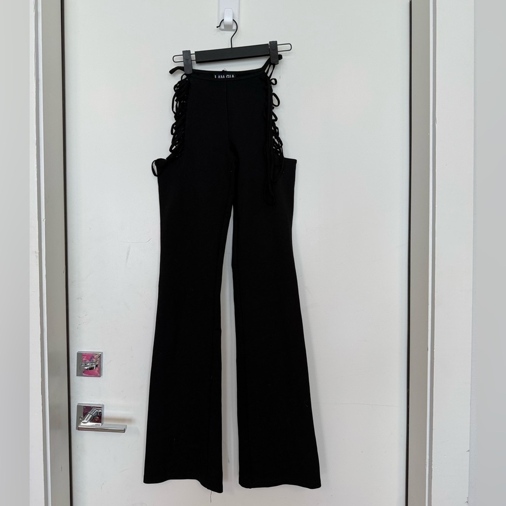 I AM GIA Black Lucid Flared Pants XXS - Picture 7 of 10